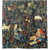 Middeleeuwse Renaissance Tapestry Herders en Schap Douchegordijn (Voorkant)