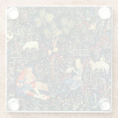 Middeleeuwse Renaissance Tapestry Herders en Schap Glazen Onderzetter (Achterkant)