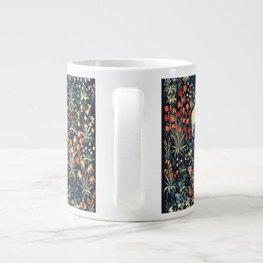 Middeleeuwse Renaissance Tapestry Herders en Schap Grote Koffiekop (Achterkant)