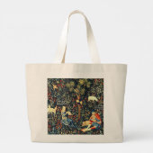 Middeleeuwse Renaissance Tapestry Herders en Schap Grote Tote Bag (Achterkant)