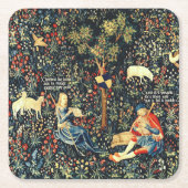 Middeleeuwse Renaissance Tapestry Herders en Schap Kartonnen Onderzetters (Voorkant)