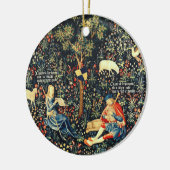 Middeleeuwse Renaissance Tapestry Herders en Schap Keramisch Ornament (Links)