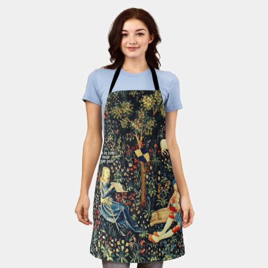 Middeleeuwse Renaissance Tapestry Herders en Schap Schort (Gedragen)