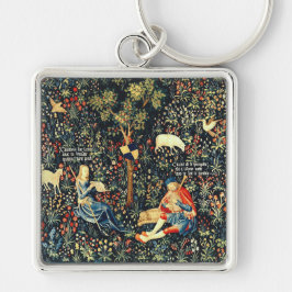 Middeleeuwse Renaissance Tapestry Herders en Schap Sleutelhanger