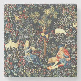 Middeleeuwse Renaissance Tapestry Herders en Schap Stenen Onderzetter