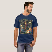Middeleeuwse Renaissance Tapestry Herders en Schap T-shirt (Voorkant volledig)