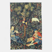 Middeleeuwse Renaissance Tapestry Herders en Schap Theedoek (Verticaal)