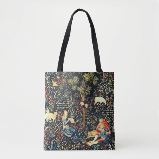 Middeleeuwse Renaissance Tapestry Herders en Schap Tote Bag (Voorkant)