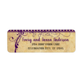 Middeleeuwse Renaissance Ultra Violet Retouradres Etiket