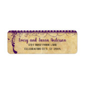 Middeleeuwse Renaissance Ultra Violet Retouradres Etiket (Voorkant)