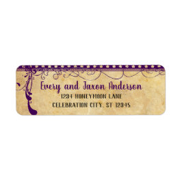 Middeleeuwse Renaissance Ultra Violet Retouradres Etiket