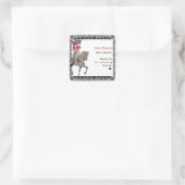 Middeleeuwse Renaissance W Ridder Renfaire Babyfee Vierkante Sticker (Tas)