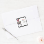 Middeleeuwse Renaissance W Ridder Renfaire Babyfee Vierkante Sticker (Envelop)