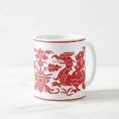 middeleeuwse/renaissance Wyverns Koffie Mok (Voorkant rechts)