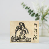 Middeleeuwse renaissance Zodiac symbool Aquarius Briefkaart (Staand voorkant)