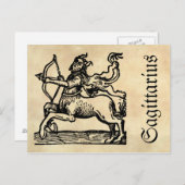 Middeleeuwse renaissance Zodiac Symbool Boogschutt Briefkaart (Voorkant / Achterkant)