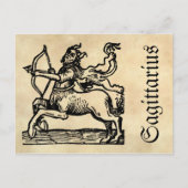 Middeleeuwse renaissance Zodiac Symbool Boogschutt Briefkaart (Voorkant)