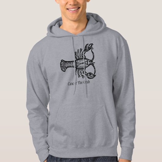 Middeleeuwse renaissance Zodiac symbool Kreeft Hoodie (Voorkant)