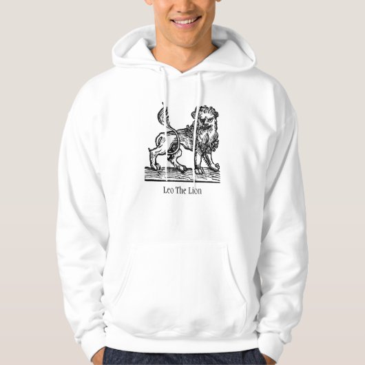 Middeleeuwse renaissance Zodiac Symbool Leo de Lee Hoodie (Voorkant)