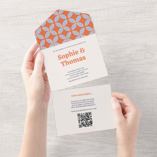 Middeleeuwse retro bruiloft all in one uitnodiging (Afscheurbaar)