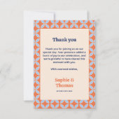 Middeleeuwse retro bruiloft bedankkaart (Voorkant)