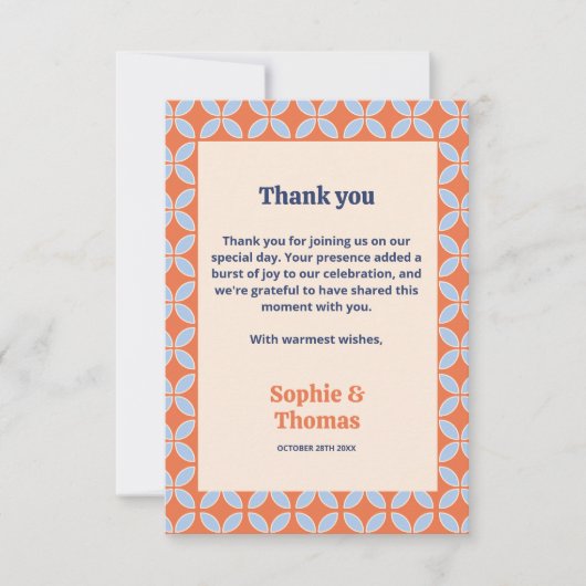 Middeleeuwse retro bruiloft bedankkaart (Voorkant)