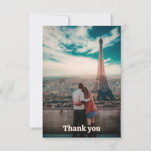 Middeleeuwse retro bruiloft bedankkaart (Voorkant)