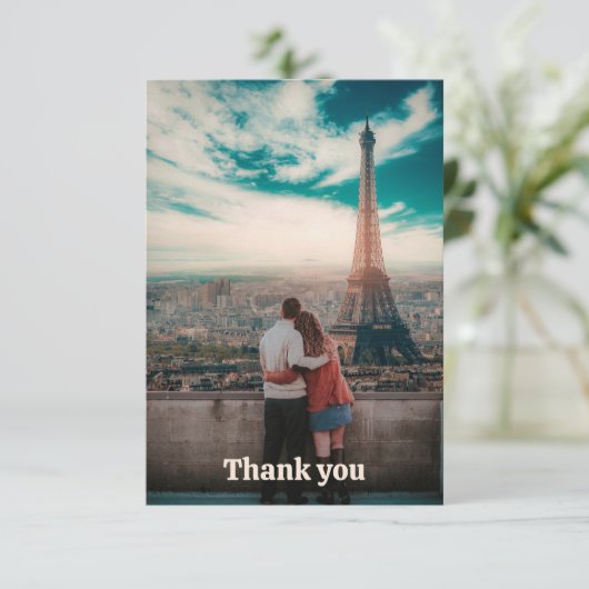 Middeleeuwse retro bruiloft bedankkaart (Staand voorkant)