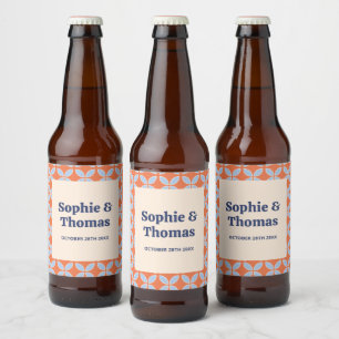 Middeleeuwse retro bruiloft bier etiket