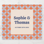 Middeleeuwse retro bruiloft bier etiket (Enkel label)