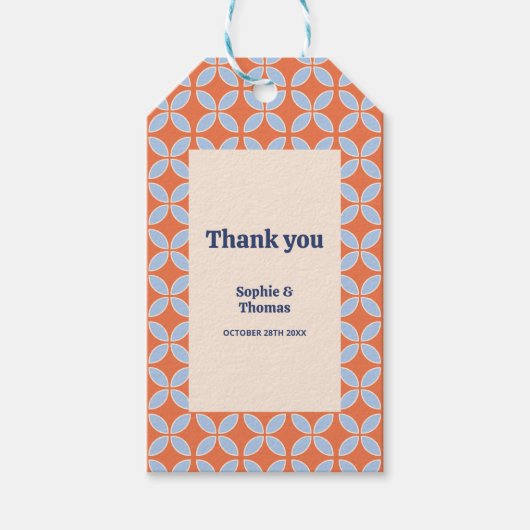 Middeleeuwse retro bruiloft cadeaulabel (Voorkant)