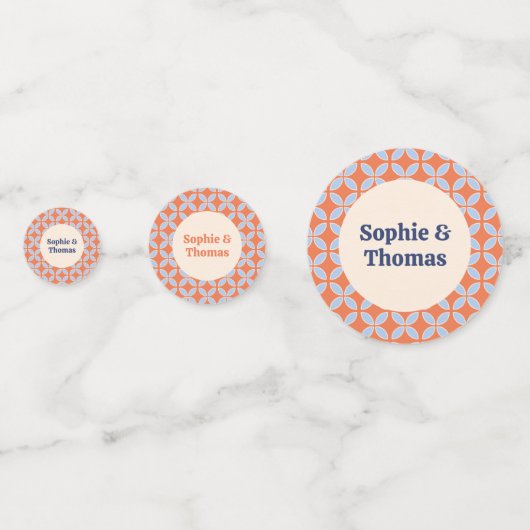 Middeleeuwse retro bruiloft confetti (Voorkanten)