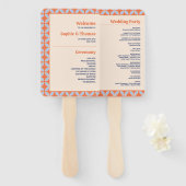 Middeleeuwse retro bruiloft handwaaier (Voorkant en achterkant)