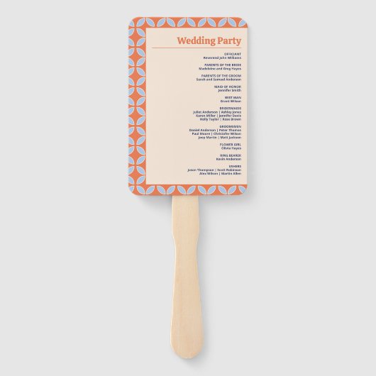 Middeleeuwse retro bruiloft handwaaier (Achterkant)