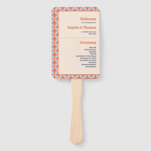 Middeleeuwse retro bruiloft handwaaier (Voorkant)