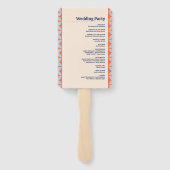 Middeleeuwse retro bruiloft handwaaier (Achterkant)