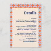 Middeleeuwse retro bruiloft informatiekaartje (Voorkant)