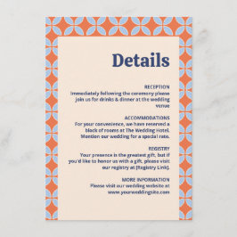 Middeleeuwse retro bruiloft informatiekaartje