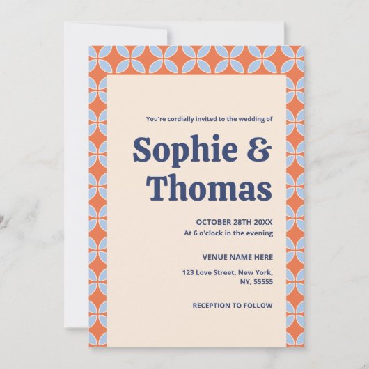 Middeleeuwse retro bruiloft kaart (Voorkant)