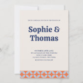 Middeleeuwse retro bruiloft kaart (Voorkant)