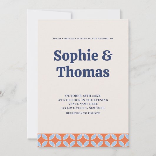 Middeleeuwse retro bruiloft kaart (Voorkant)