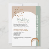 Middeleeuwse retro bruiloft kaart (Voorkant)