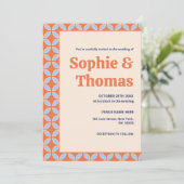 Middeleeuwse retro bruiloft kaart (Staand voorkant)