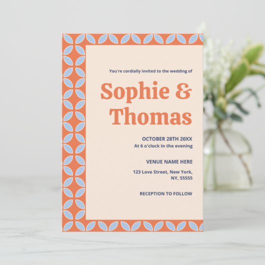 Middeleeuwse retro bruiloft kaart (Staand voorkant)