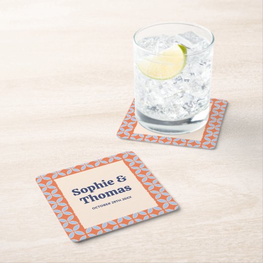 Middeleeuwse retro bruiloft kartonnen onderzetters (Insitu)