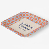 Middeleeuwse retro bruiloft papieren bordje (Gebogen)