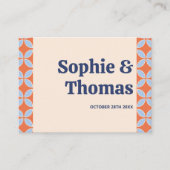 Middeleeuwse retro bruiloft plaatskaartje (Voorkant)