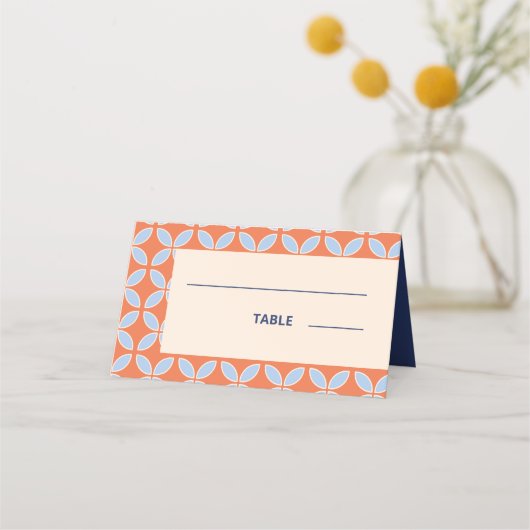 Middeleeuwse retro bruiloft plaatskaartje (Voorkant)