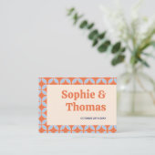 Middeleeuwse retro bruiloft plaatskaartje (Staand voorkant)