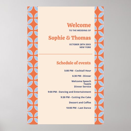 Middeleeuwse retro bruiloft poster (Voorkant)